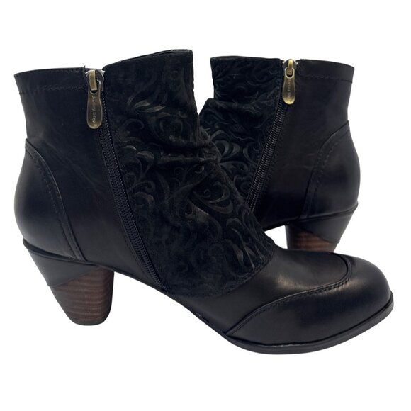 L'Artiste by Spring Step Women's Belgard Black Leather Ankle Bootie Size 39 - Picture 5 of 11